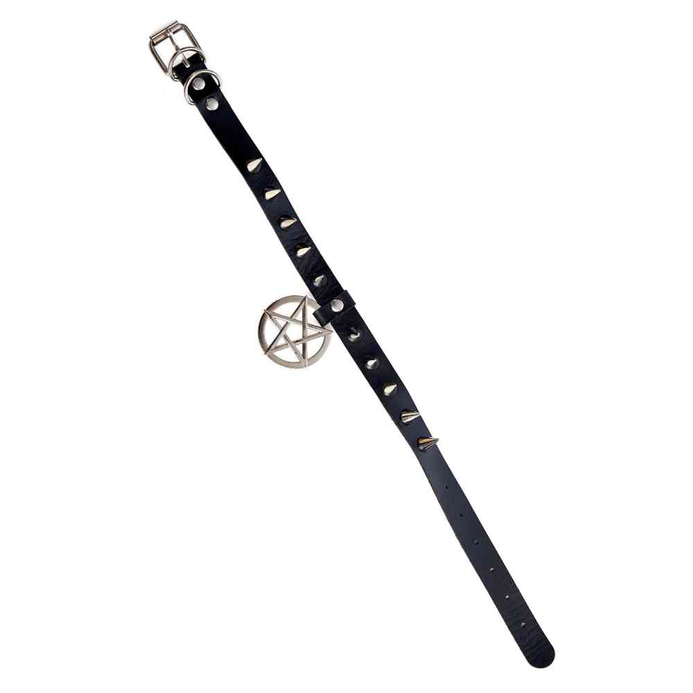 Banned - Aynat Pentagram Choker - Zwart